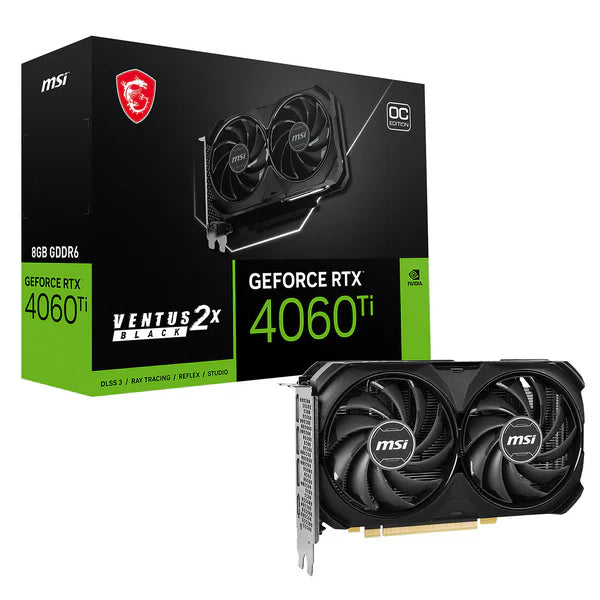 MSI GeForce RTX 4060 Ti VENTUS 2X OC BLACK 16GB GDDR6
