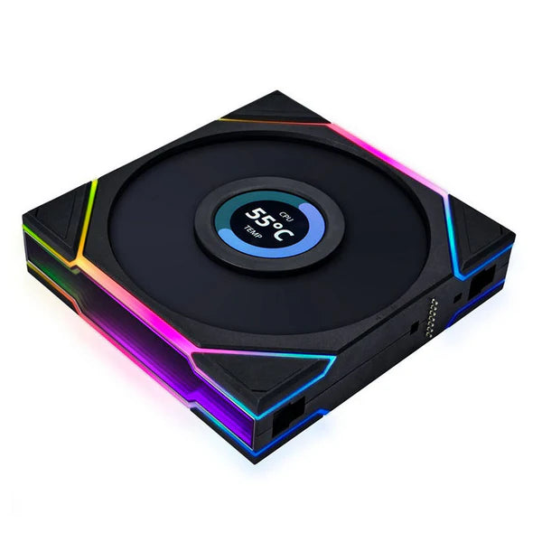 LIAN LI UNI FAN TL LCD 120 WIRELESS RGB Noir - Pack de 3